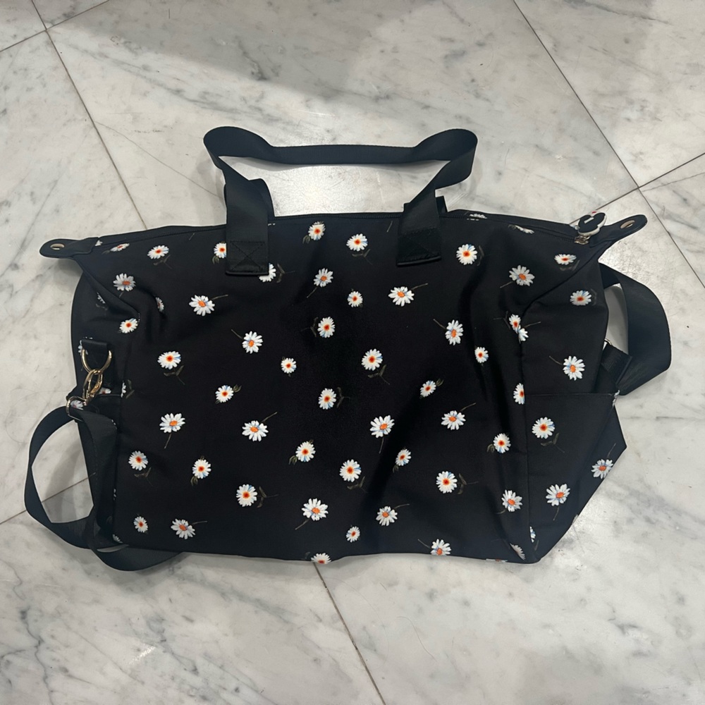 Alice & Olivia black floral Duffel Bag